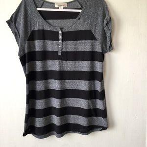 I’m in love with Derek Plus Black Striped Top